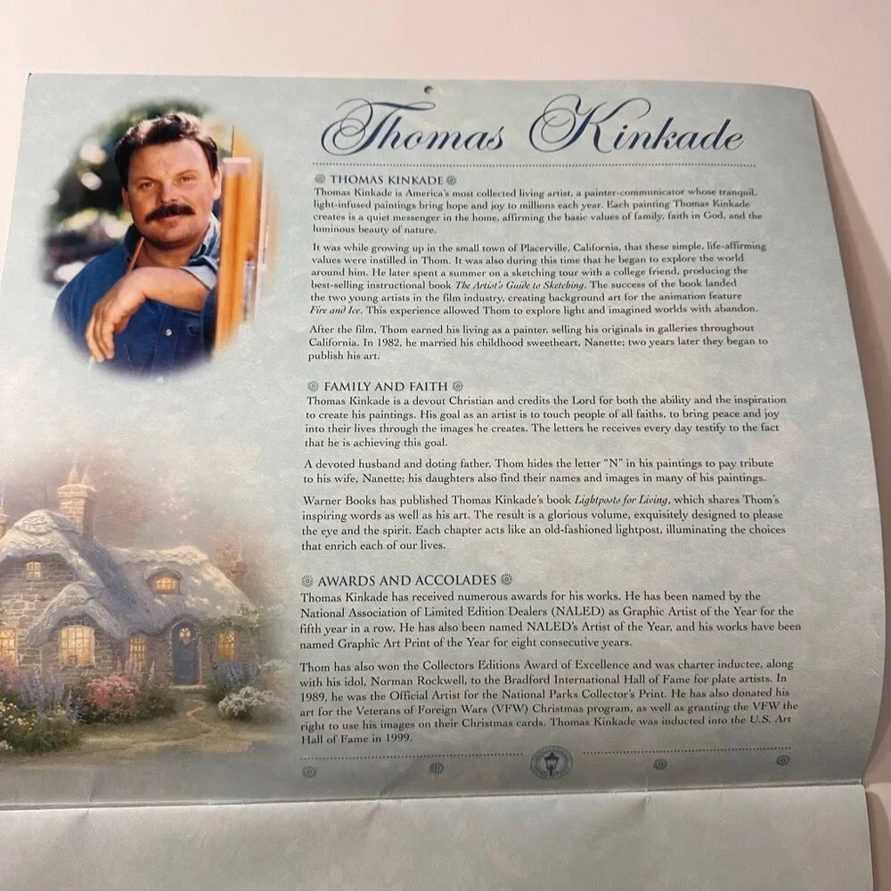 Thomas Kinkade Painter of Light Calendar with Scripture 2005 Wall Calendar